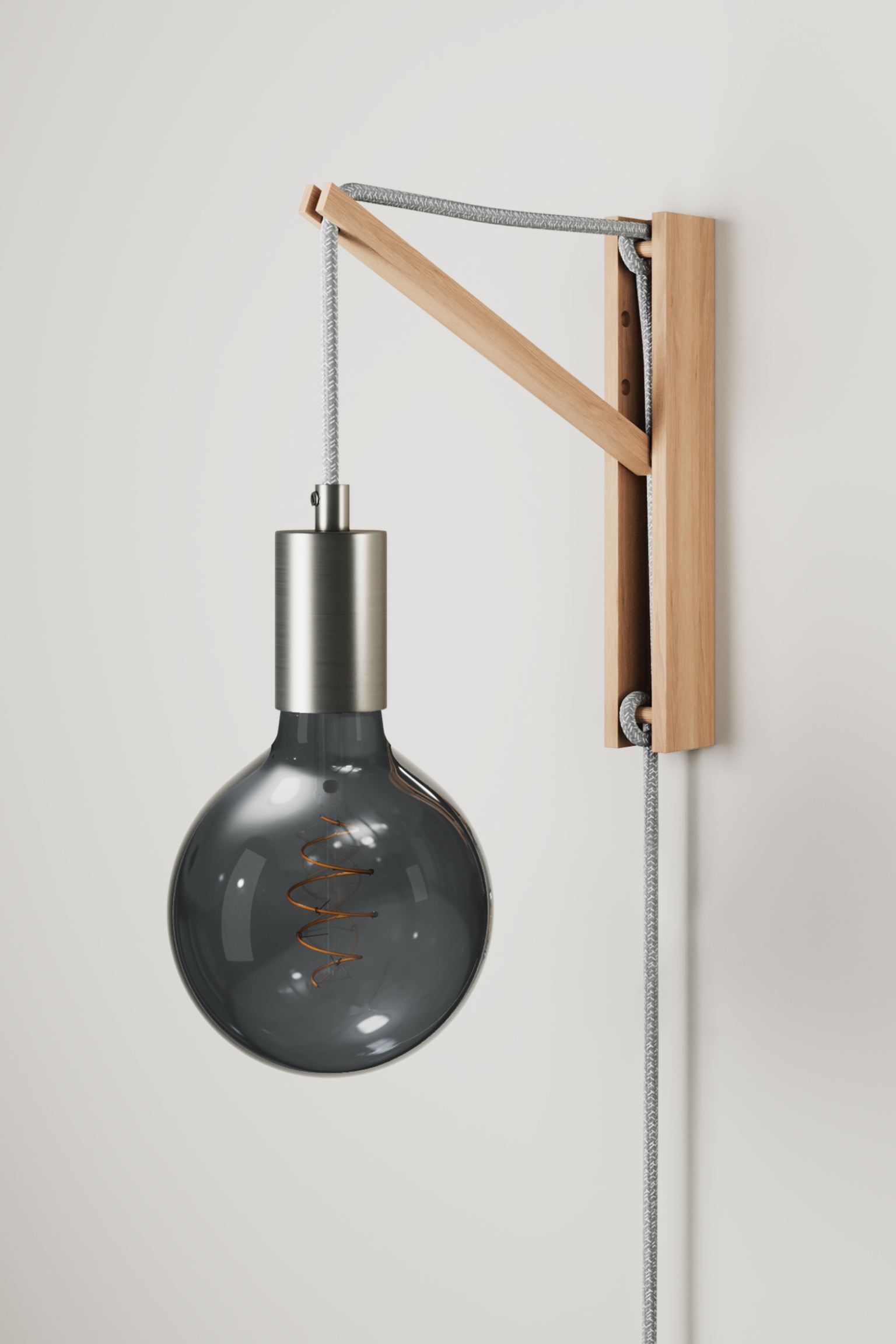 Настенный светильник Creative Cables Pinocchio, коричневый/серый миниатюрная утопленная лампочка для шкафа с регулируемой яркостью ip65 1 вт 2 вт 3 вт 4 вт cree 12 в 24 в 27 мм потолочный светильник для витрины