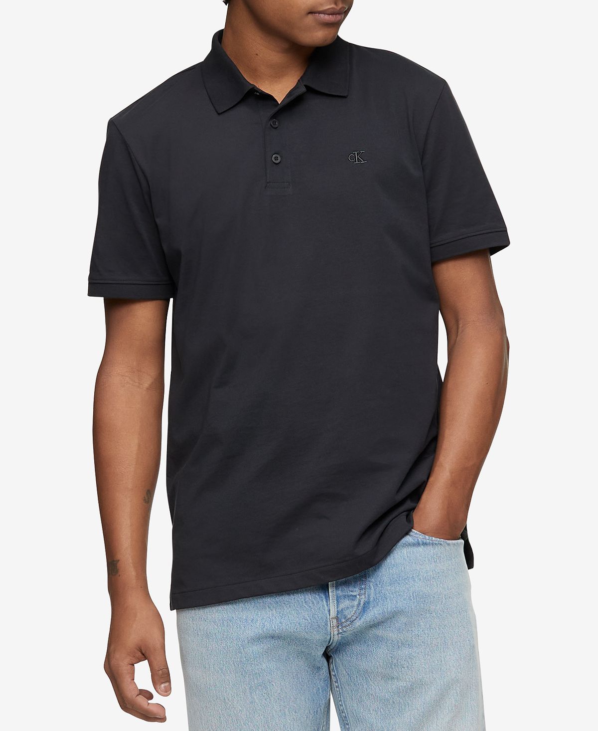 Мужская рубашка поло из гладкого хлопка с монограммой и логотипом стандартного кроя Calvin Klein, мульти мини платье с вышивкой логотипа calvin klein jeans бежевый