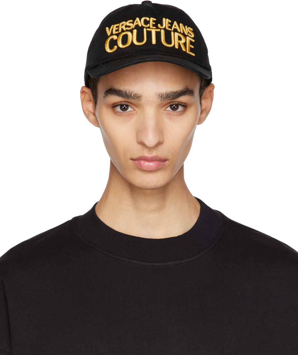 

Черная кепка с вышивкой Versace Jeans Couture