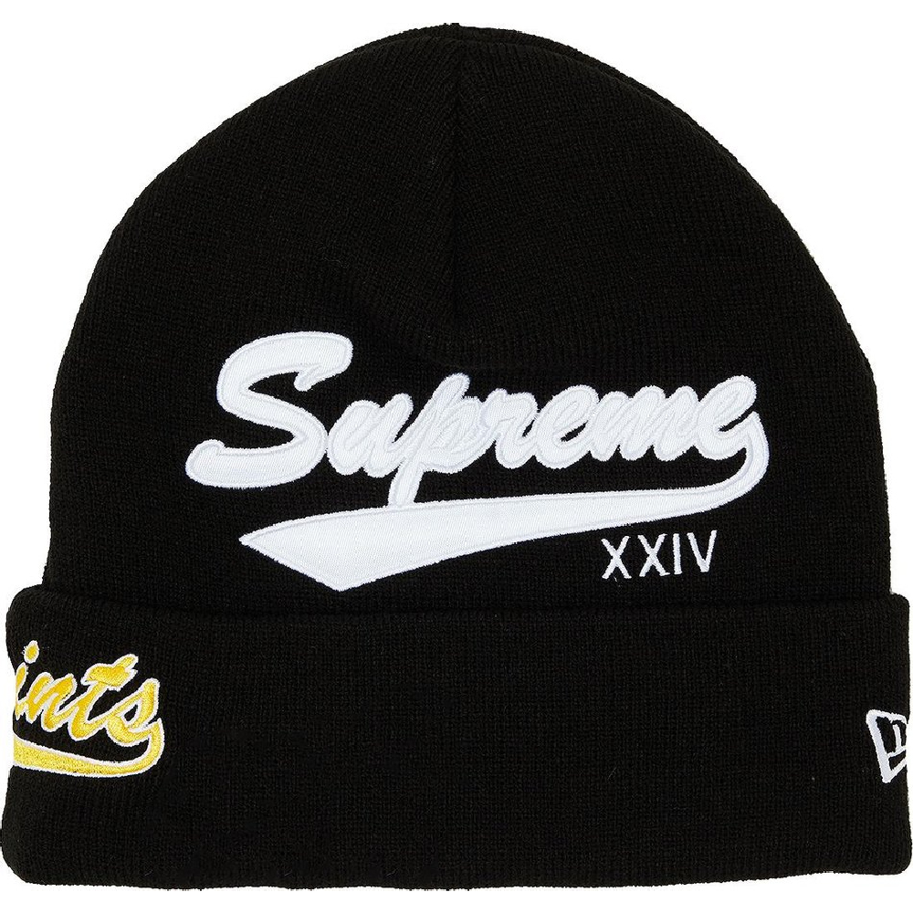 Шапка Supreme x New Era Salvation Beanie Unisex, черный шапка new era multi logo beanie черный размер без размера