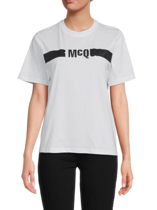 

Футболка McQ Alexander McQueen с логотипом, optic white