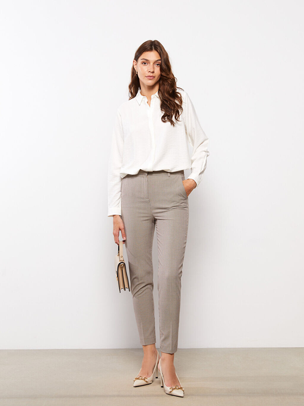 

Женские брюки Slim Fit с узором LCWAIKIKI Classic