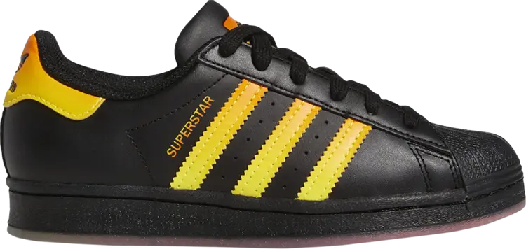 

Кроссовки Adidas Superstar J 'Black Beam Yellow Gradient', черный