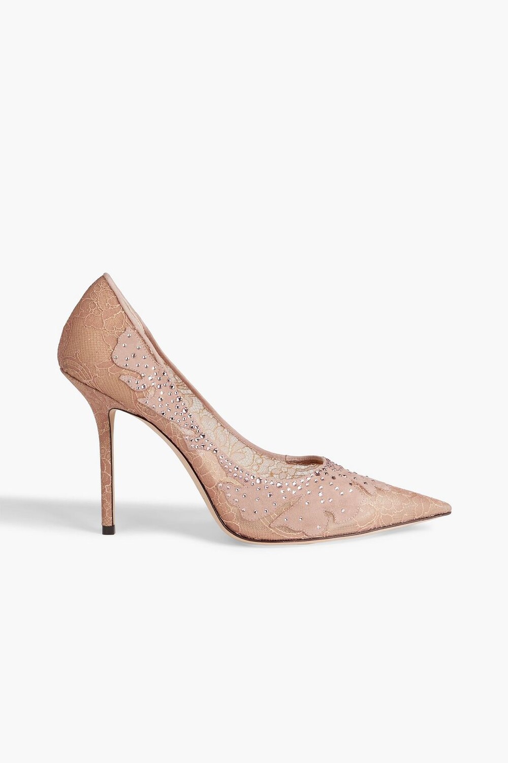 

Туфли Love 100 из замши и шнурка, украшенные кристаллами JIMMY CHOO, румян