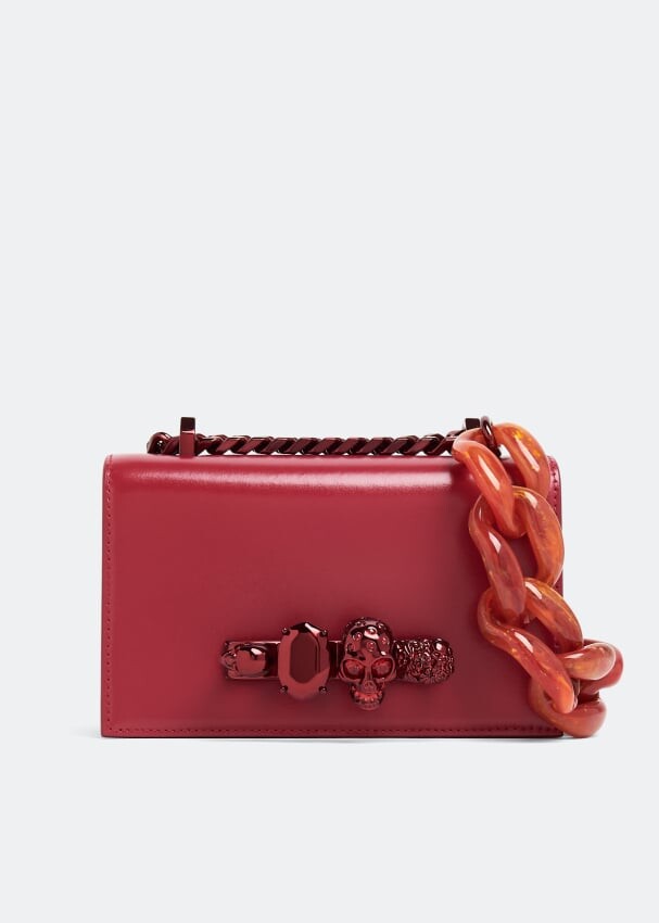 

Сумка кросс-боди ALEXANDER MCQUEEN Mini jewelled satchel, красный