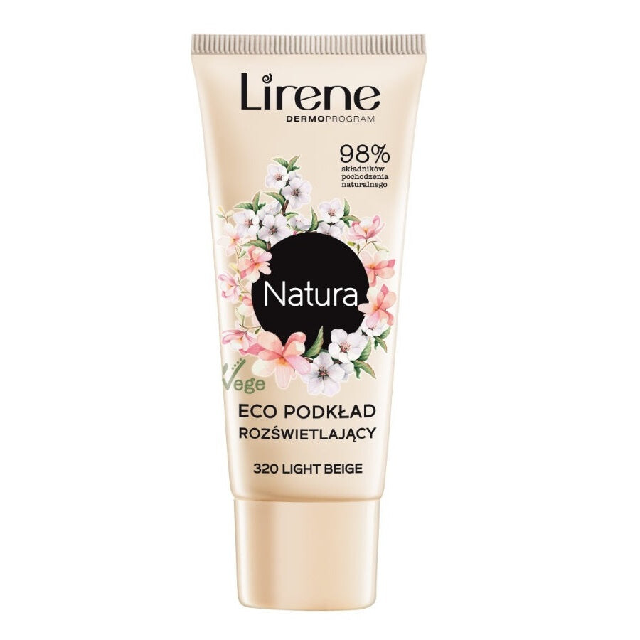 

Lirene Natura Eco осветляющая тональная основа 320 Light Beige 30мл