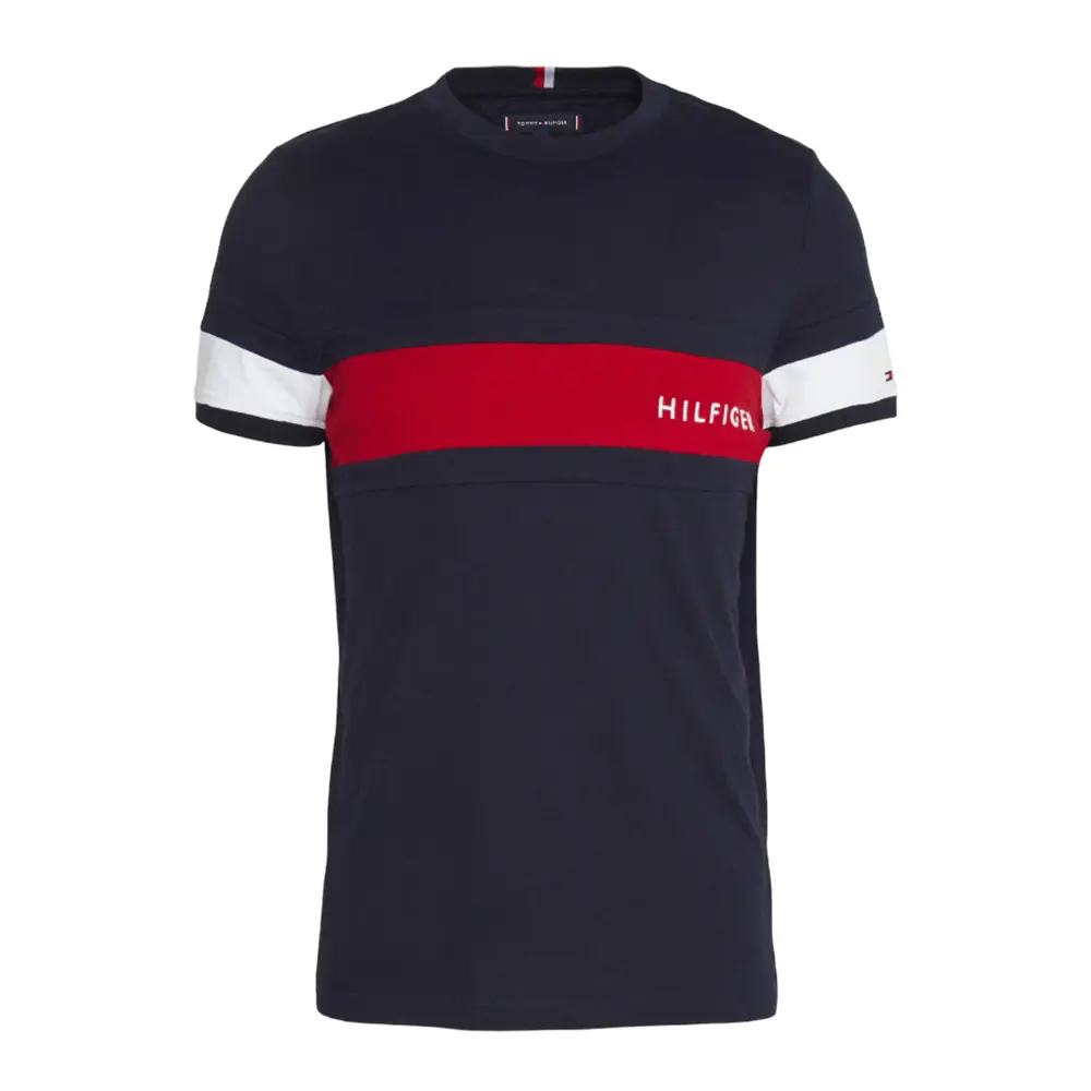 

Футболка Tommy Hilfiger Colorblock, темно-синий