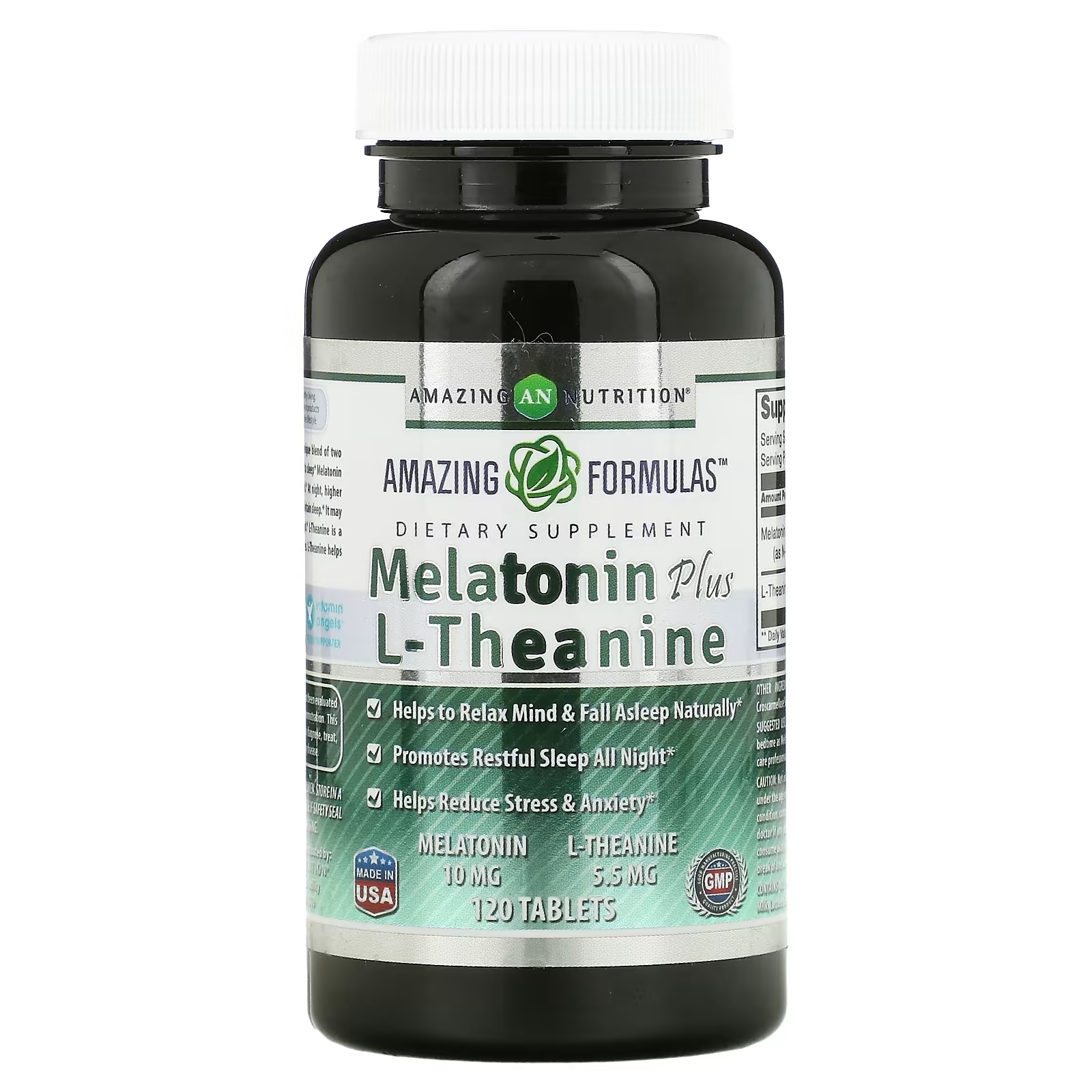 цена Мелатонин с L-теанином Amazing Nutrition, 120 таблеток
