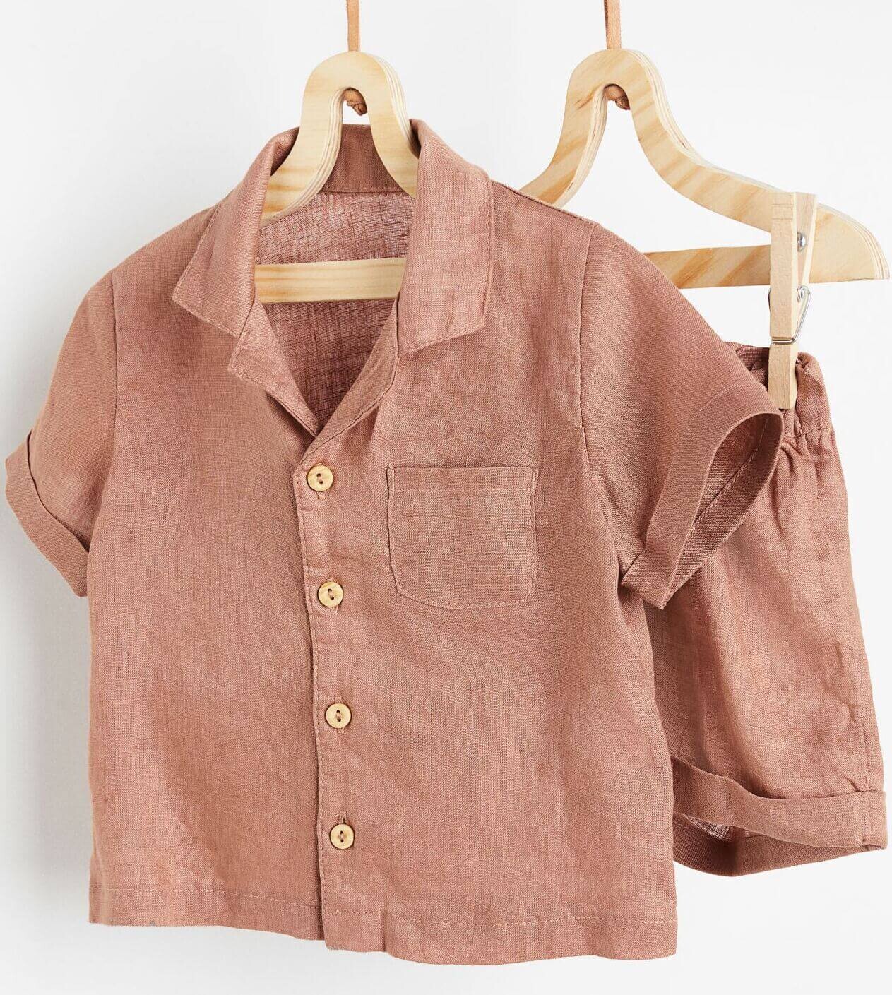 

Комплект одежды H&M Linen, 2 предмета, розовый