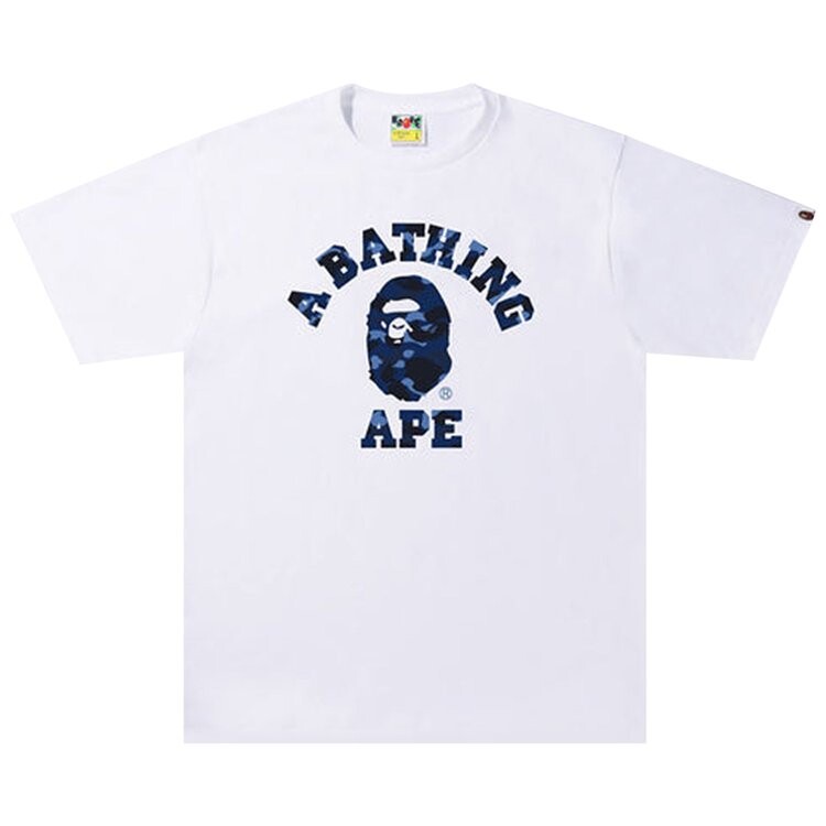 

Футболка BAPE Color Camo College Tee 'White/Navy', белый
