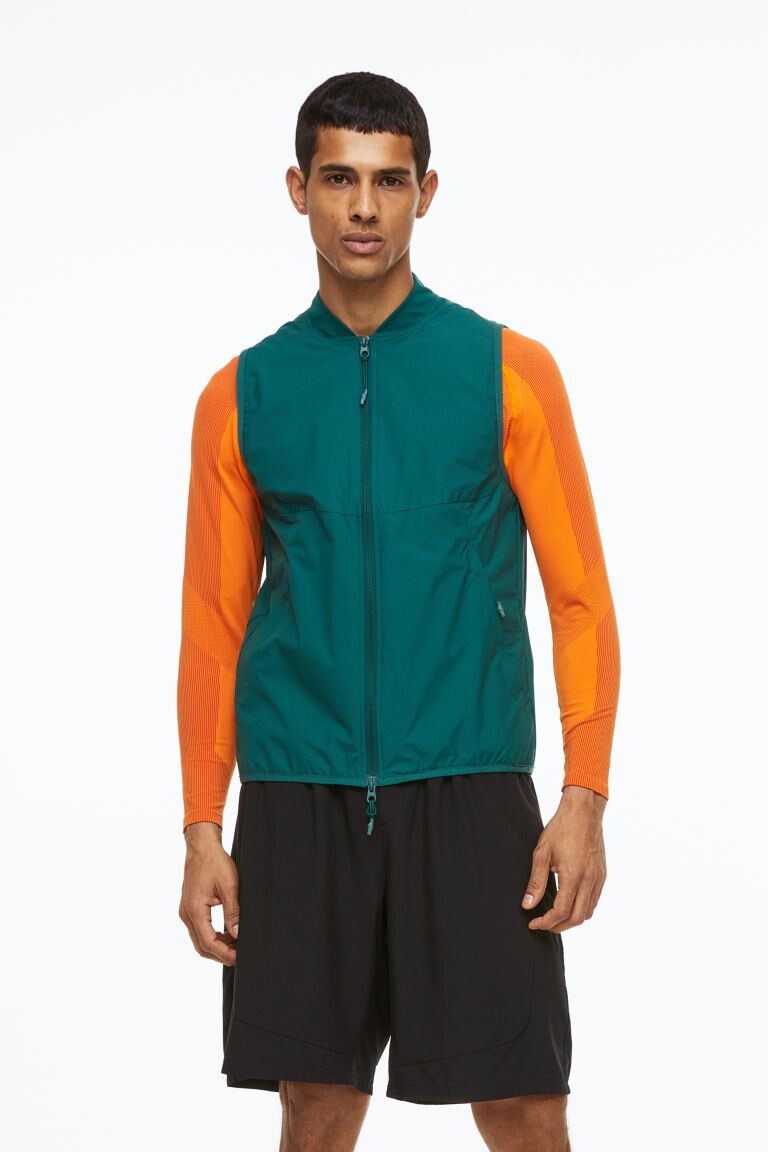 

Дождевик для бега H&M, зеленый лес