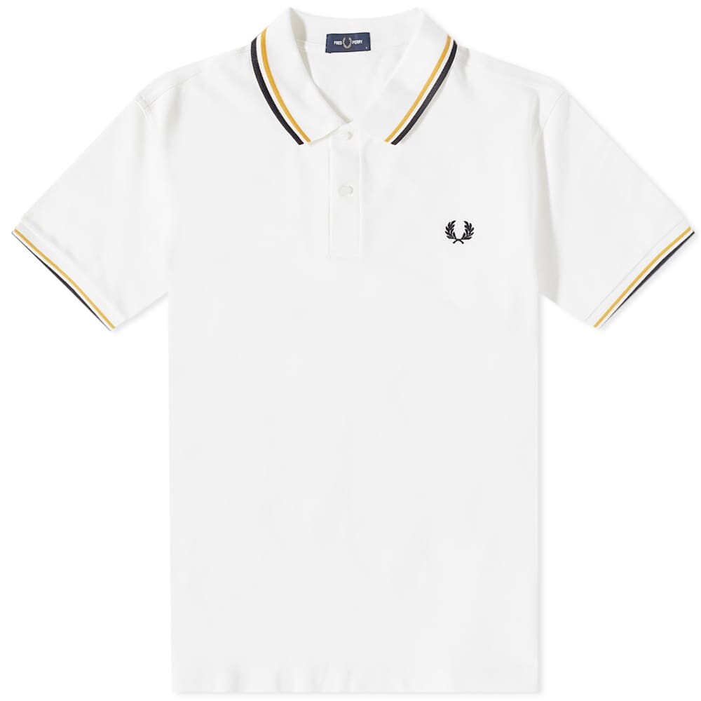 

Футболка Fred Perry Slim Fit Twin Tipped Polo, Белый