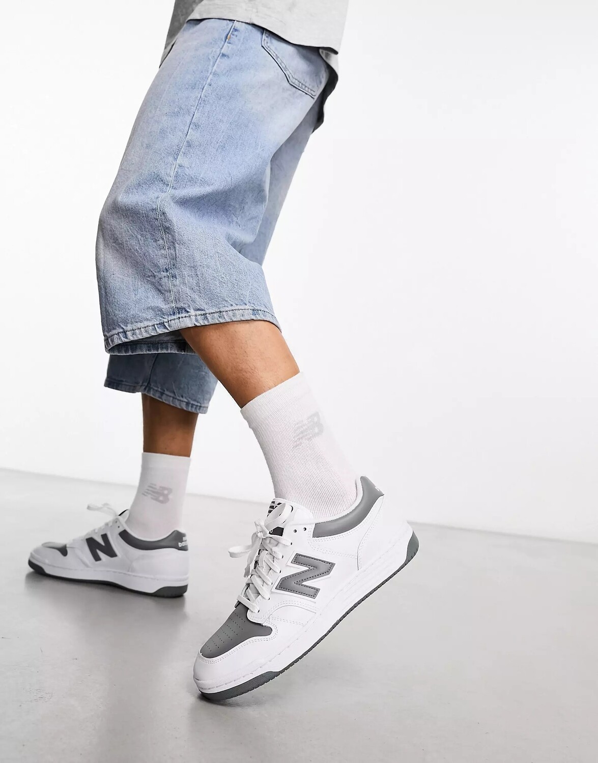 

Кроссовки New Balance 480, белый, серый