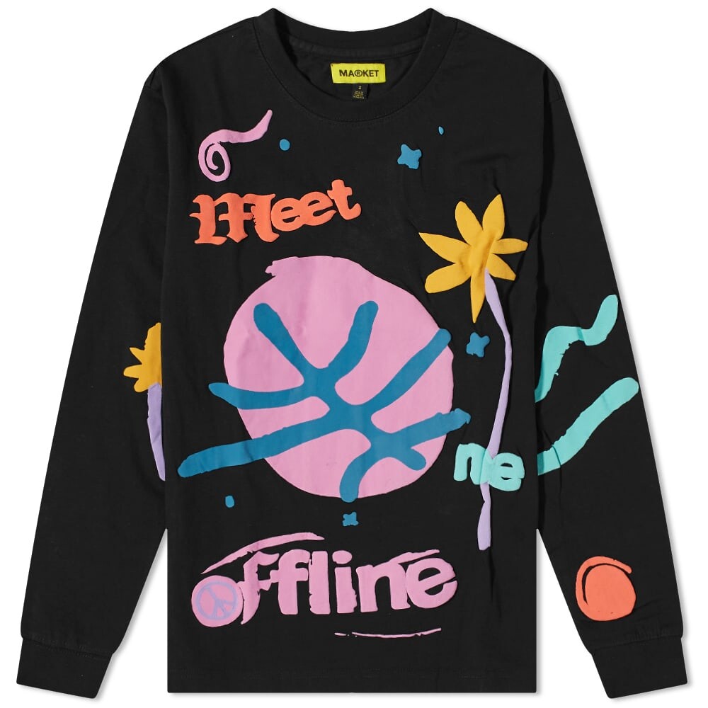

Футболка Market Meet Me Offline Long Sleeve Tee, Черный