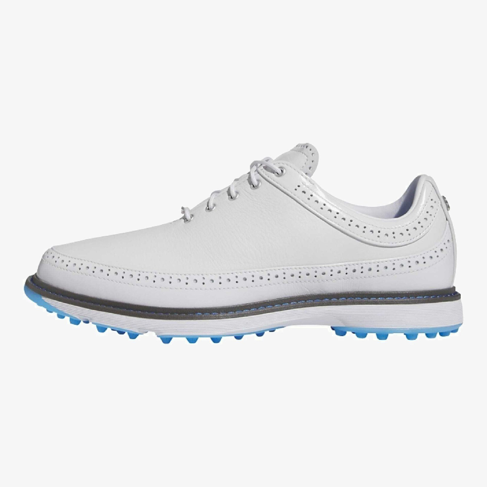Ботинки для гольфа adidas Golf Modern Classic 80 Spikeless, белый/черный/голубой туфли для гольфа adidas golf серый три железа металлик серебристый металлик
