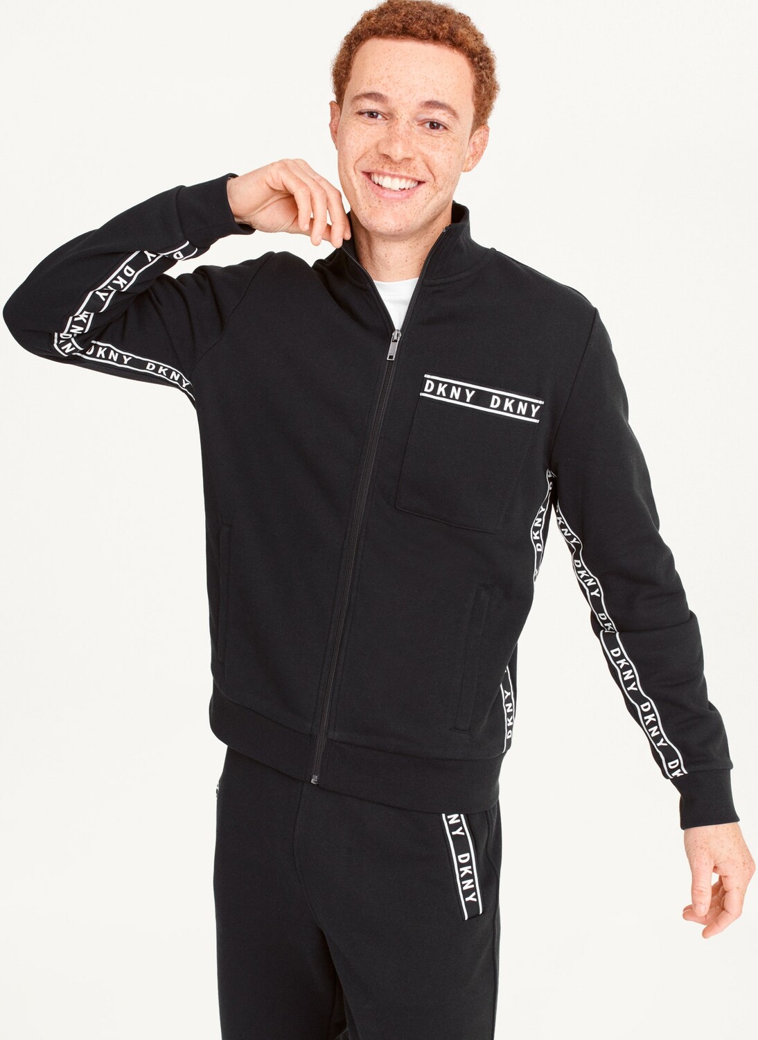 

Куртка спортивная с логотипом и тесьмой DKNY