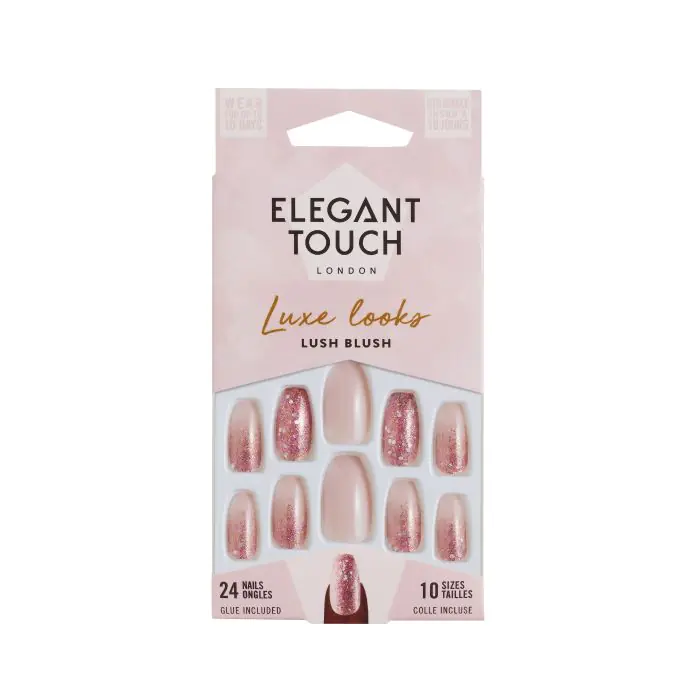 

Накладные ногти luxe looks uñas postizas Elegant Touch, цвет lush blush