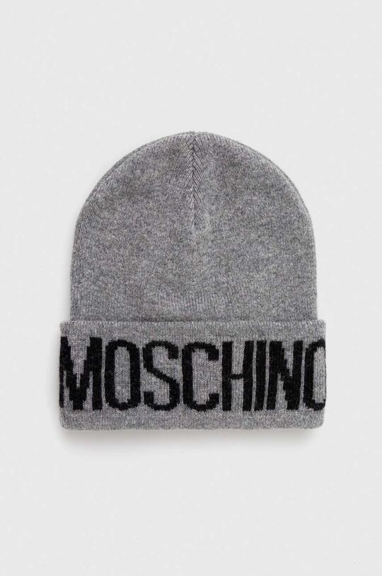 

Шерстяная шапка Moschino, серый