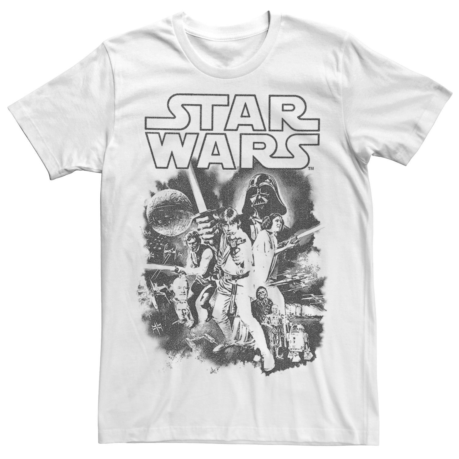 

Мужская классическая футболка с плакатом для группы «Звездные войны» Star Wars