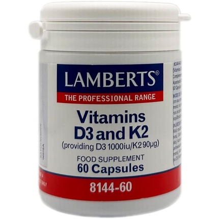 nutramedix витамины d3 и k2 60 растительных капсул Lamberts Витамины D3 и K2 60 капсул