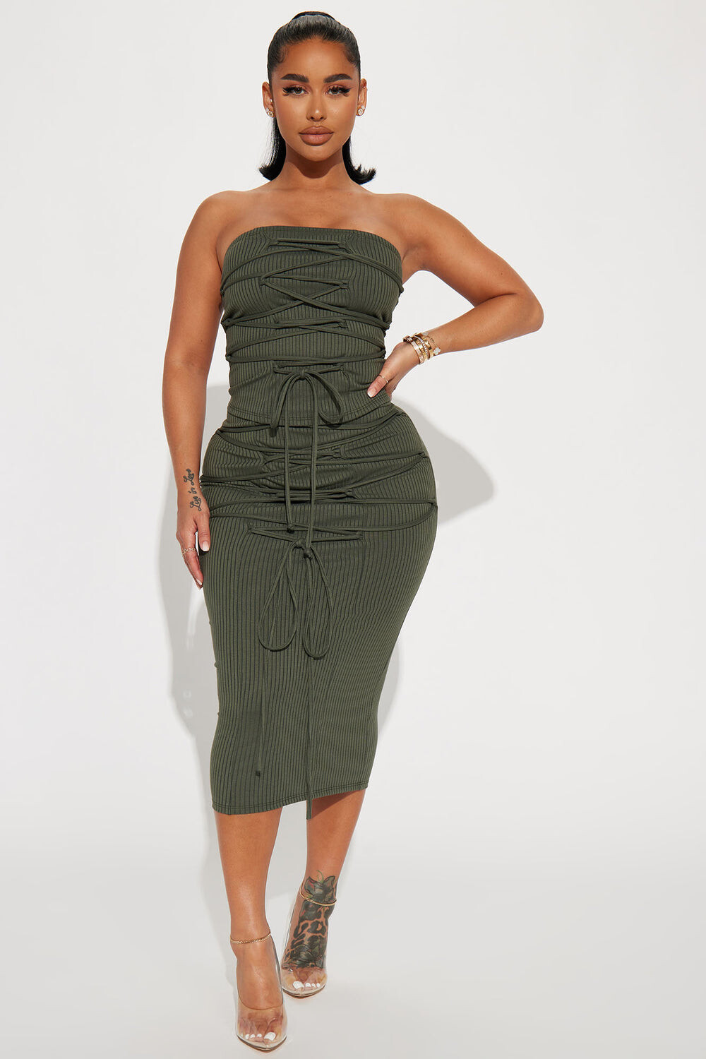 

Юбка Fashion Nova TS16187, оливковый