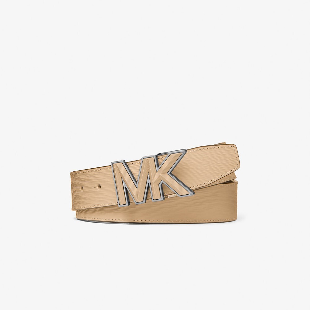 

Ремень Michael Kors Logo Buckle Leather, светло-коричневый