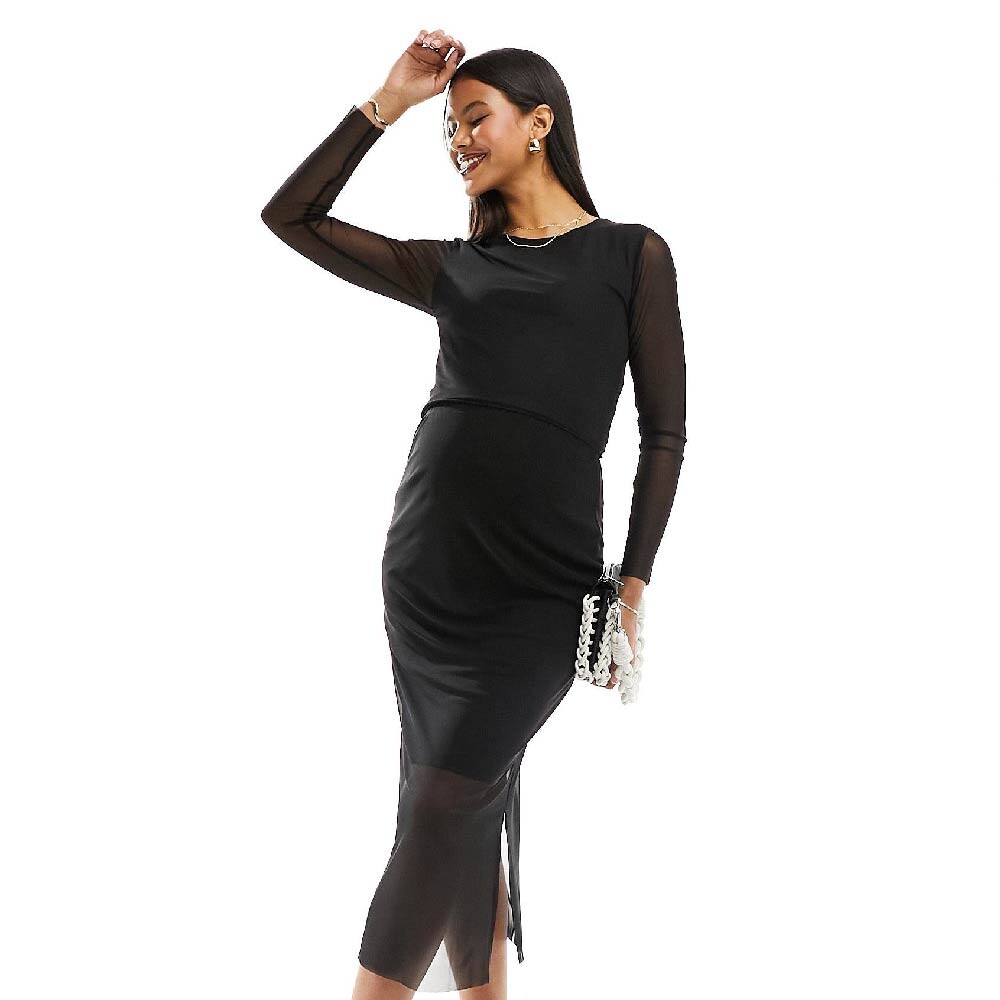 

Лонгслив Mamalicious Maternity Mesh, черный
