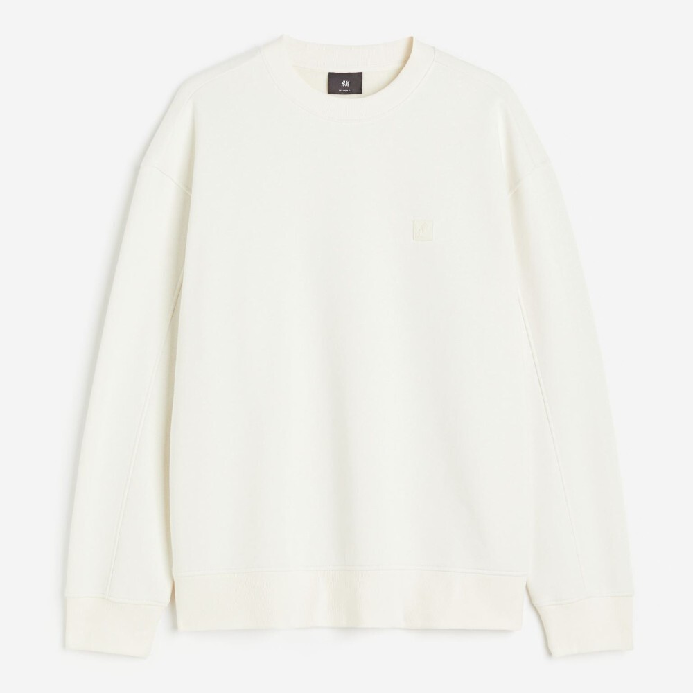

Свитшот H&M Relaxed Fit Appliquéd, кремовый, Бежевый