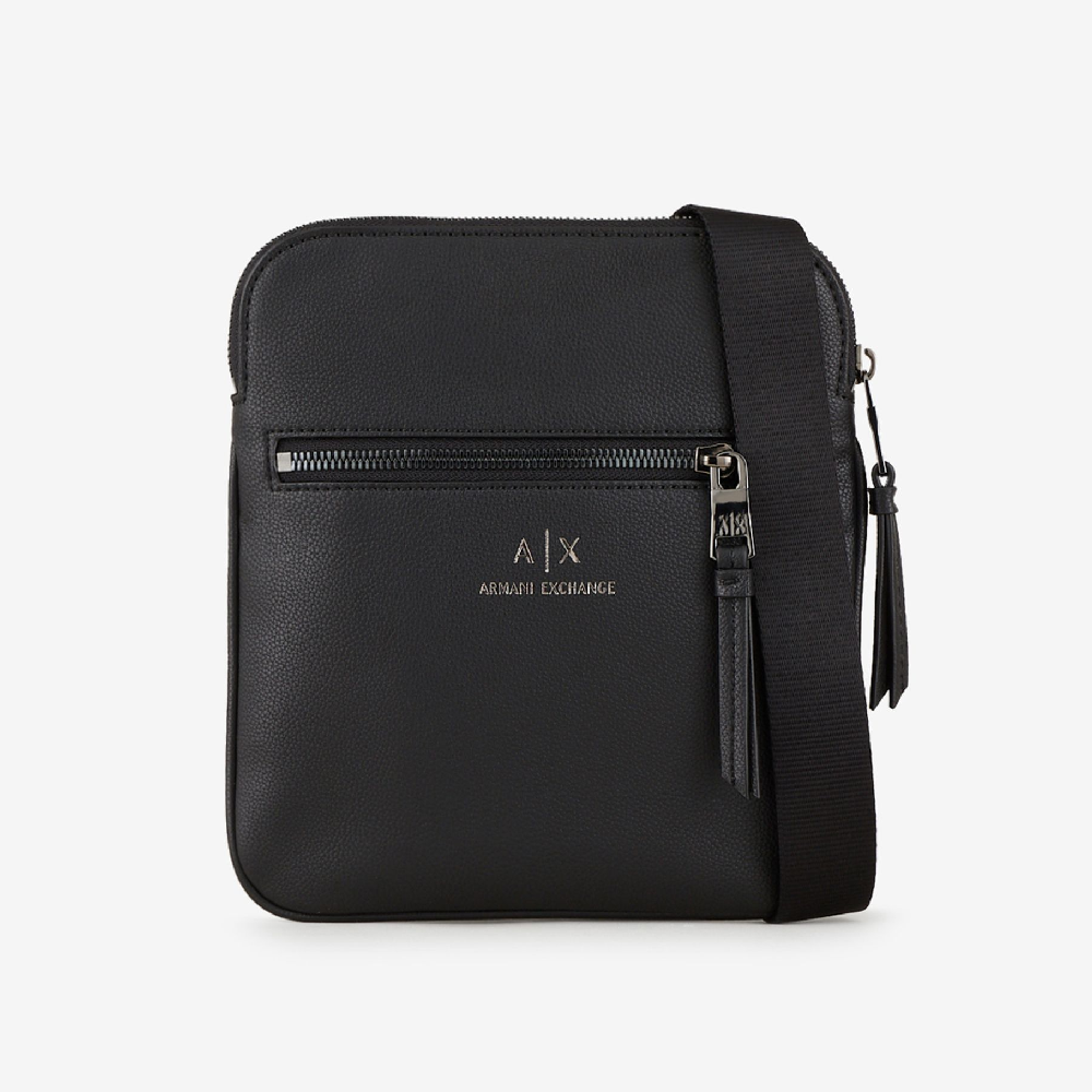 Сумка Armani Exchange Matte Flat Crossbody, черный