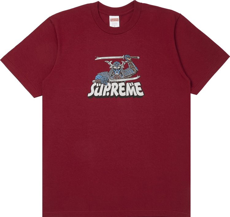 Футболка Supreme Samurai Tee 'Cardinal', красный футболка supreme tire tee cardinal красный