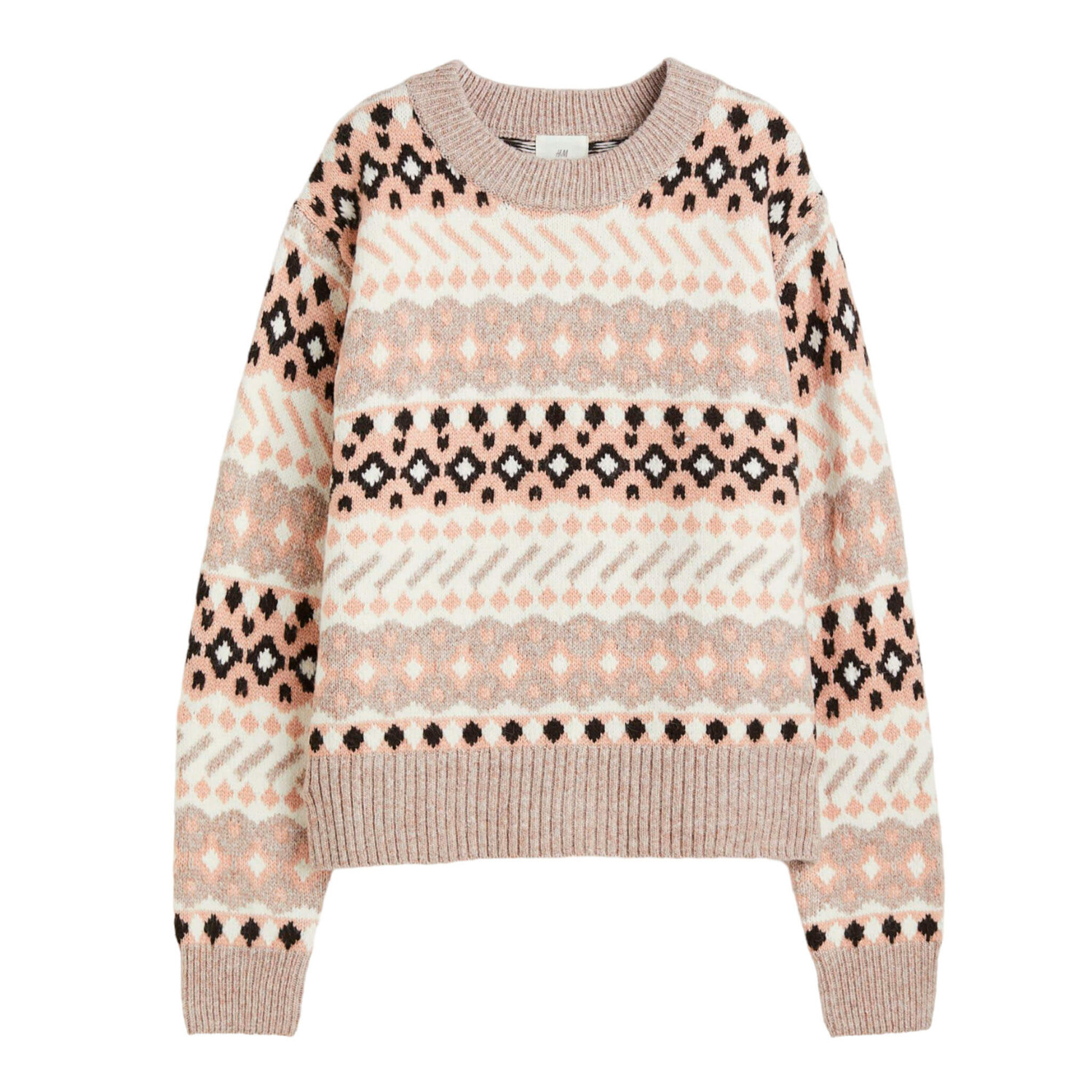 

Свитер H&M Jacquard, бежевый