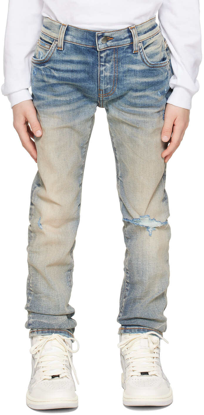 

Детские синие рваные джинсы AMIRI