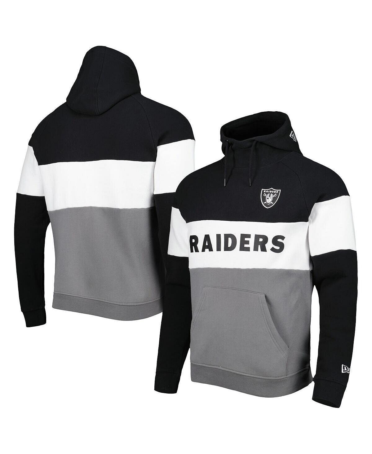 

Мужская серебристо-черная толстовка с капюшоном las vegas raiders colorblock current pullover New Era, мульти
