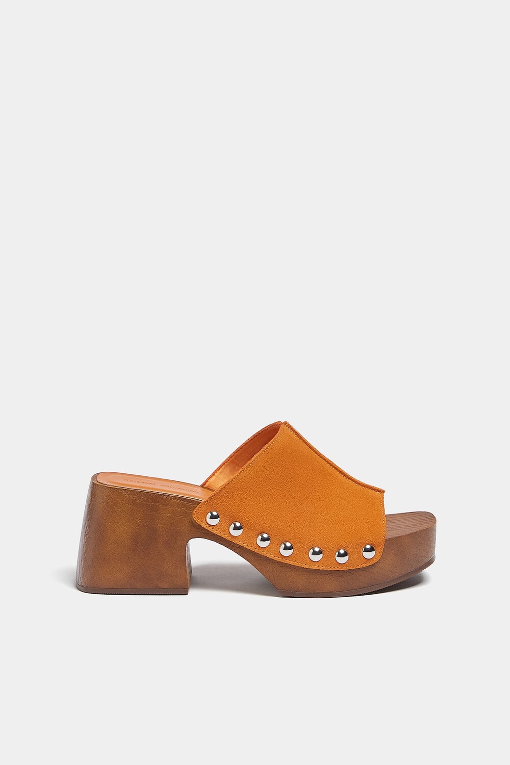 

Босоножки сабо Pull&Bear Wooden Wedges, оранжевый