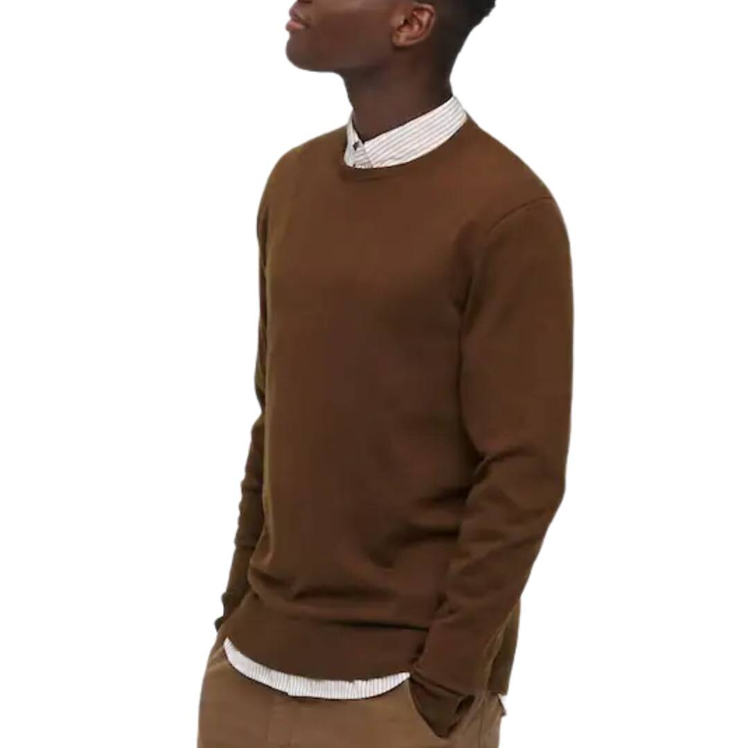 

Джемпер Uniqlo Extra Fine Merino, коричневый