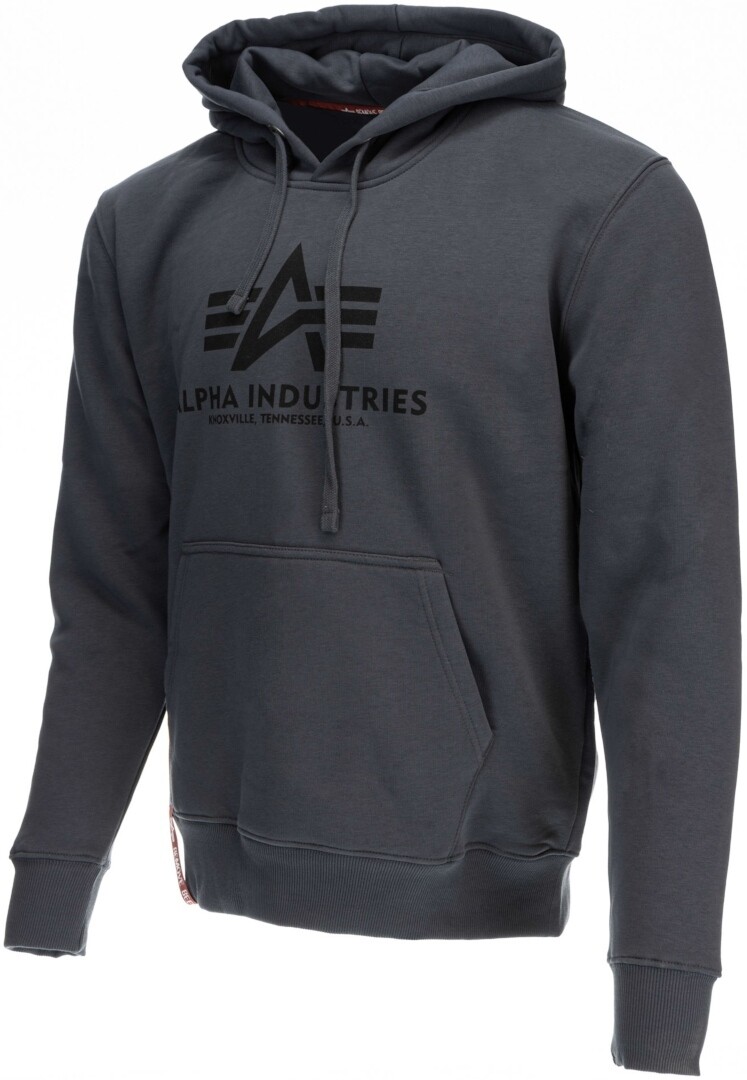 

Толстовка Alpha Industries Basic мужская, черно-серая