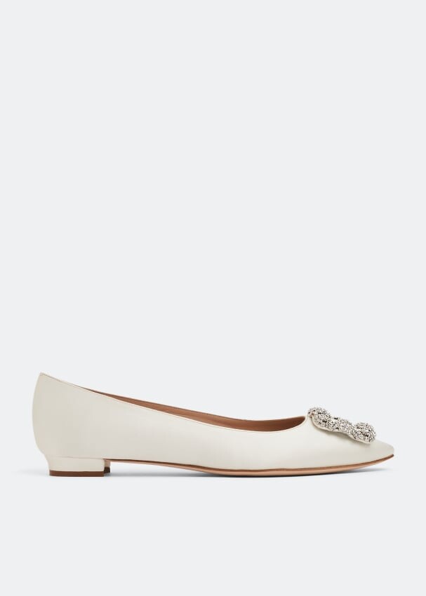 

Балетки MANOLO BLAHNIK Hangisi ballet flats, белый