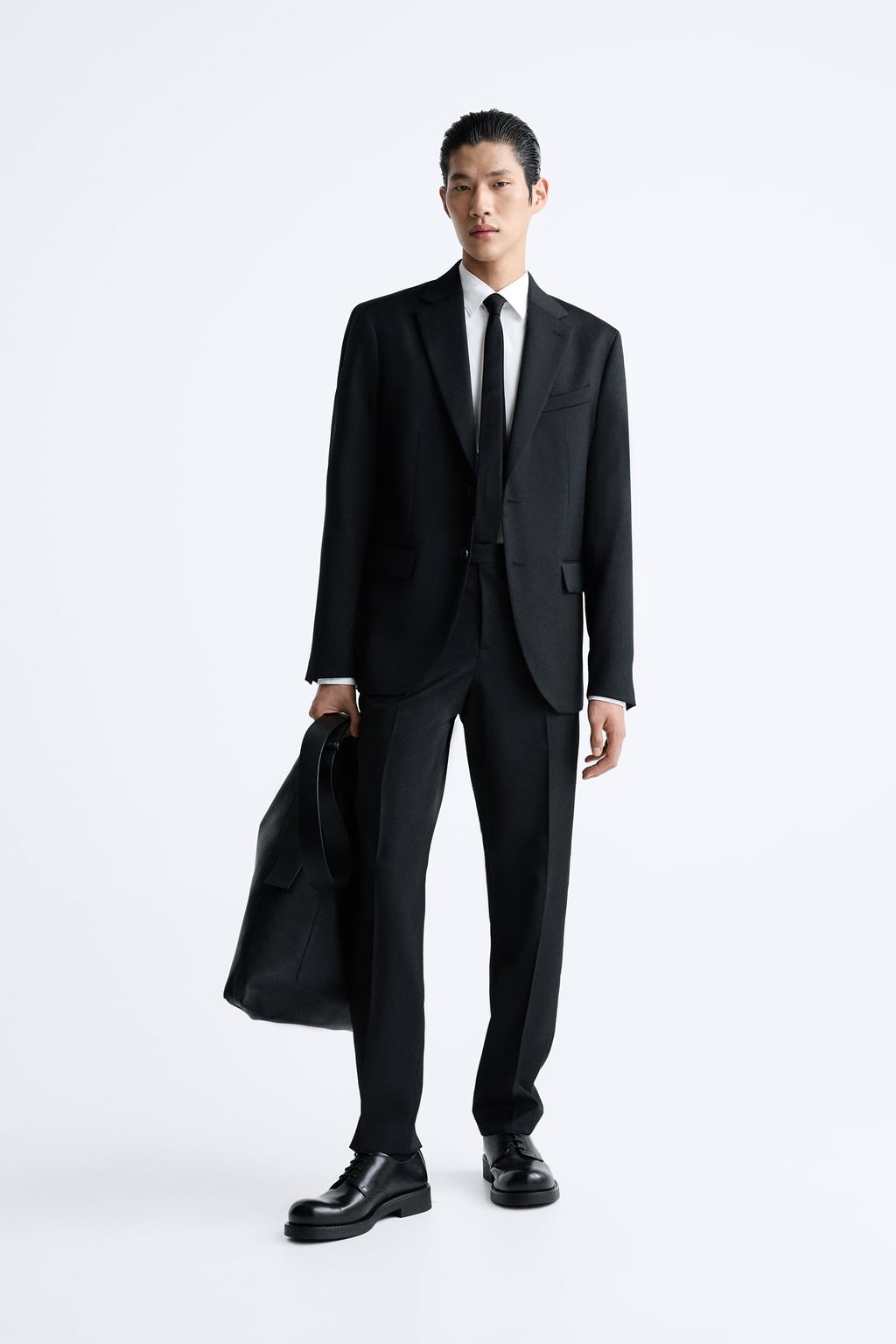 Пиджак из 100% шерсти ZARA, черный пиджак zara черный 40 размер