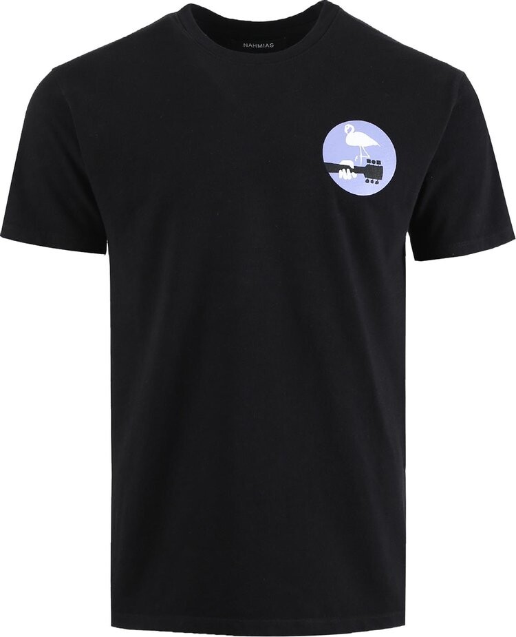 

Футболка Nahmias x Webster Flamingo Guitar Tee 'Black', черный