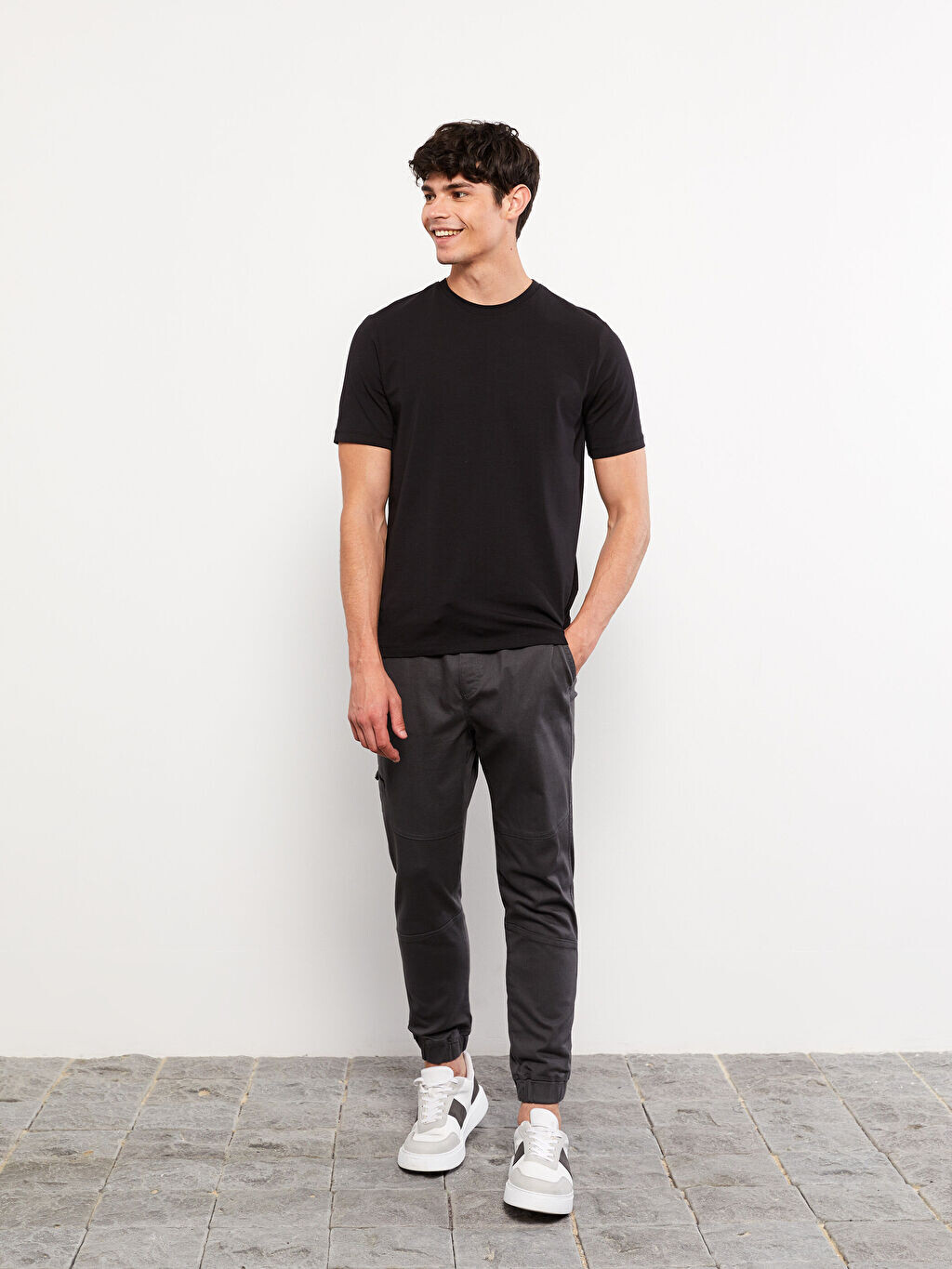

Мужские брюки-джоггеры Slim Fit из габардина LCW Casual, Серый