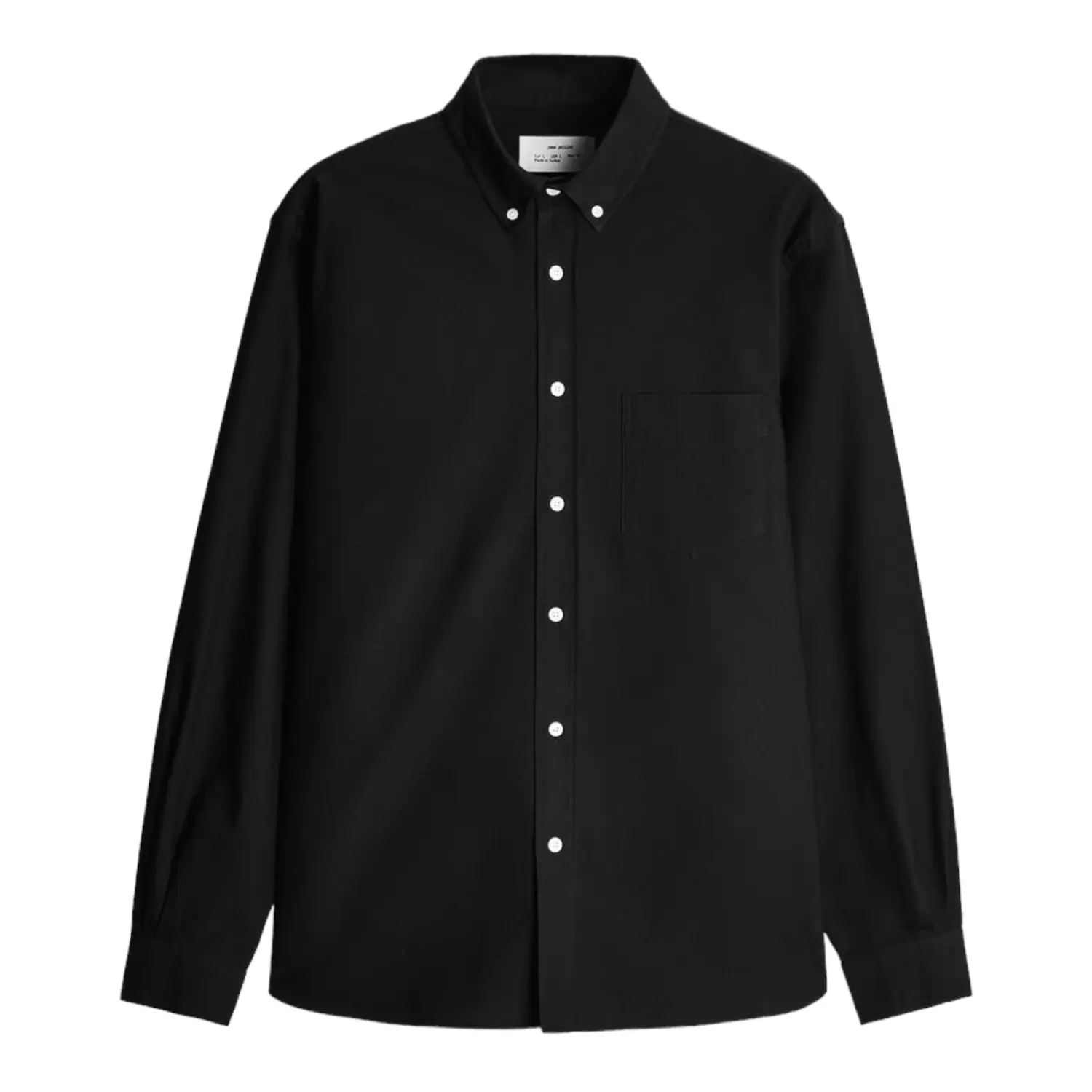 

Рубашка Zara Oxford Shirt With Pocket, черный