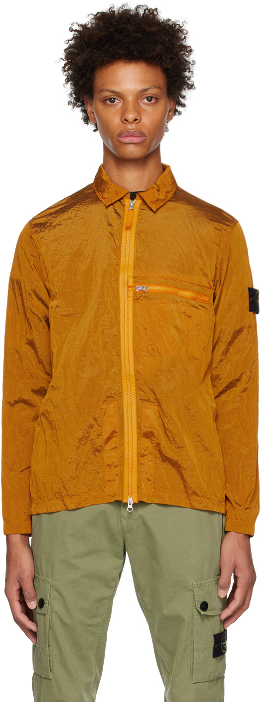 

Оранжевый жатый жакет Stone Island