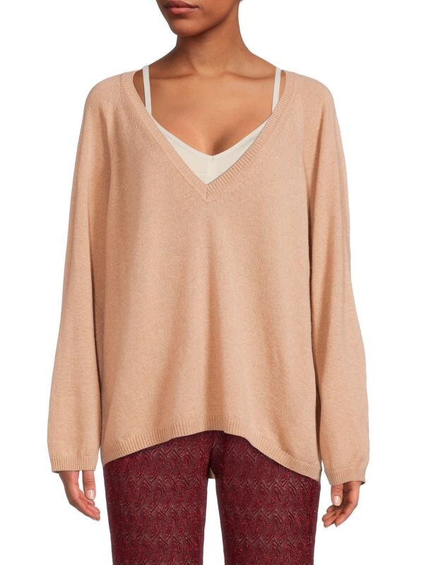 

Кашемировый Cвитер Missoni оверсайз, tan