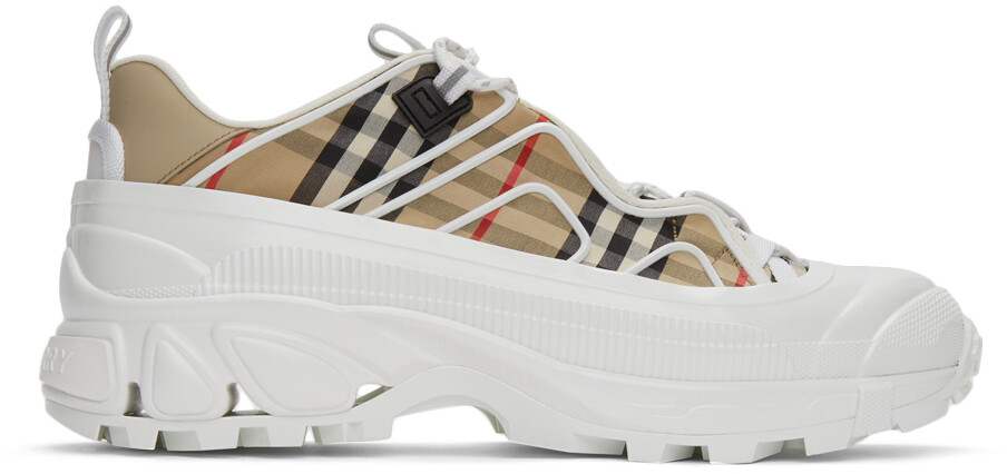 

Белые кроссовки Arthur в клетку Burberry