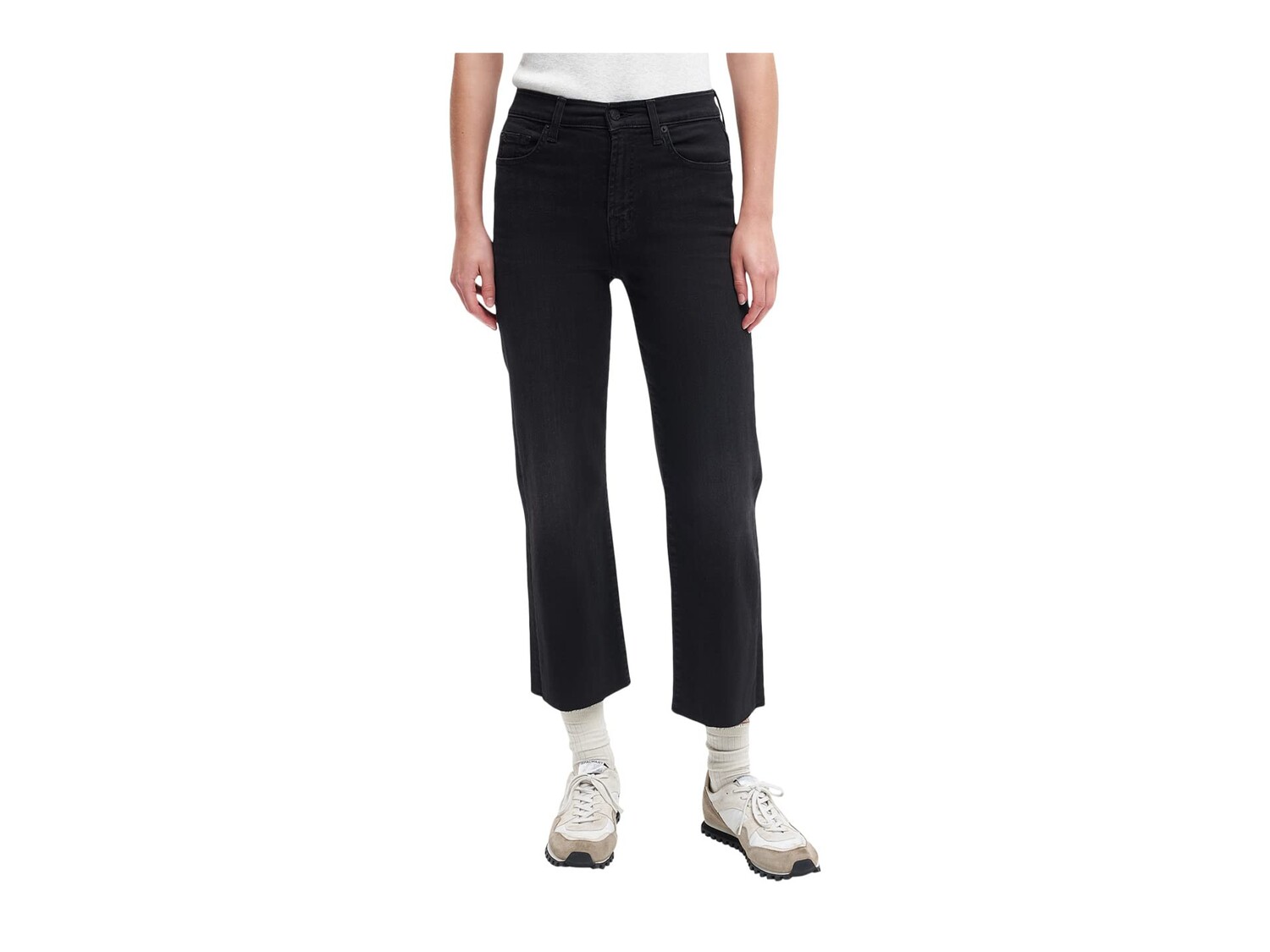 

Джинсы 7 For All Mankind, Cropped Alexa w/ Cut Hem in Nice Ash