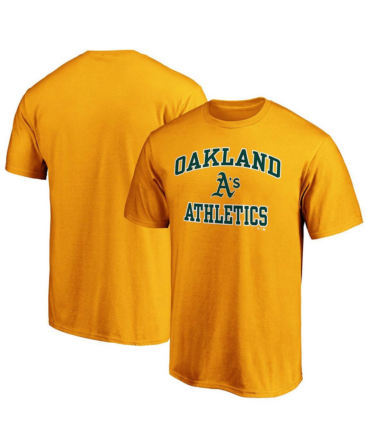 

Мужская золотая футболка oakland athletics heart soul Fanatics