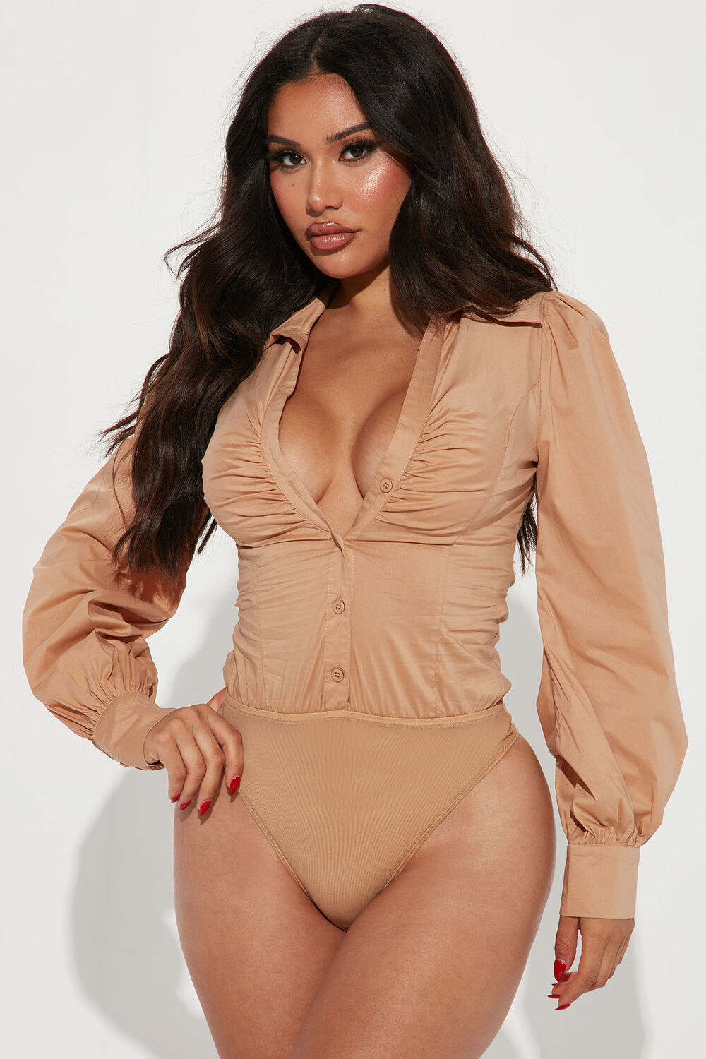 

Боди Fashion Nova 40391NK, серо-коричневый