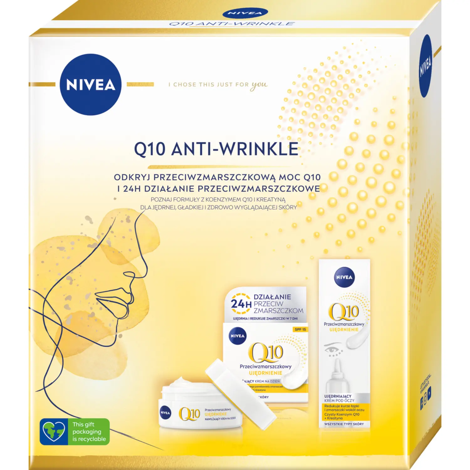 

Nivea Q10 Power набор: крем для лица, 50 мл + крем для глаз, 15 мл
