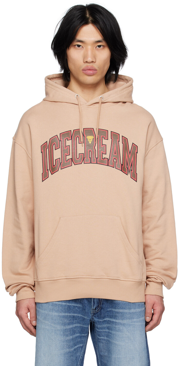

Бежевый худи для колледжа ICECREAM