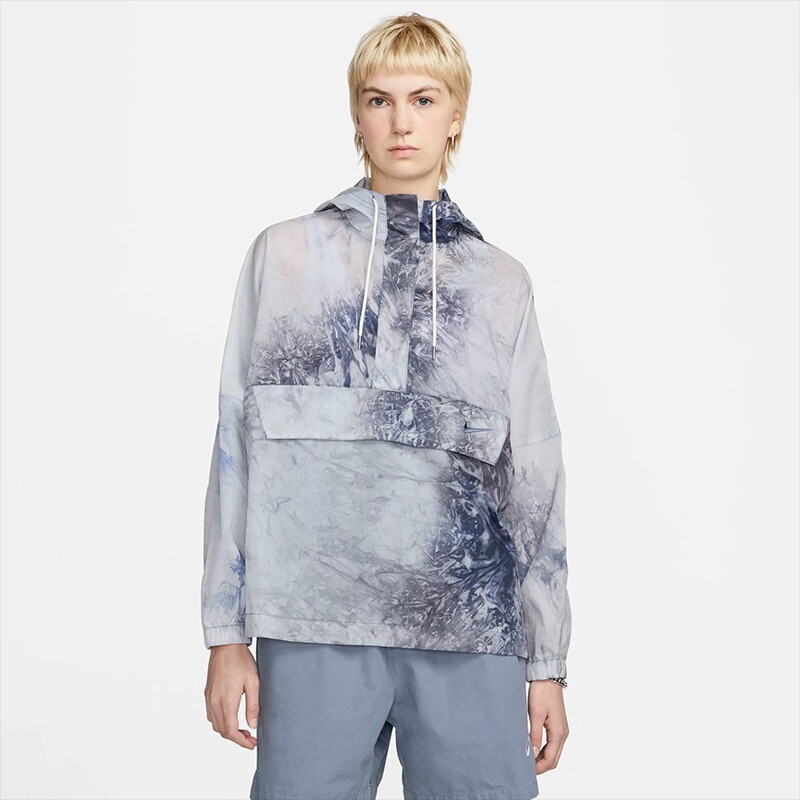 

Куртка Nike Tie-Dye Hooded, серо-голубой/мультиколор, Синий